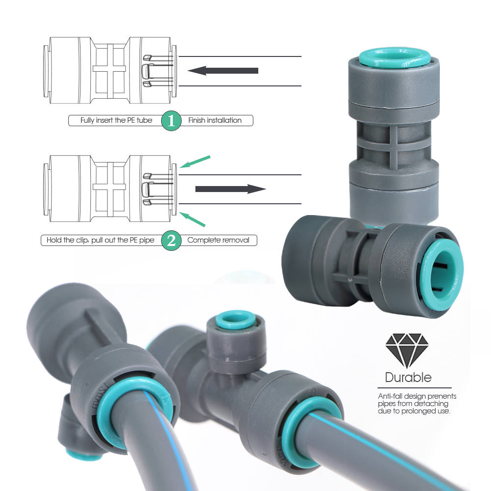 9/12MM Złączki do rur PE 3/8'' – Push Fit Connector recenzja i cena